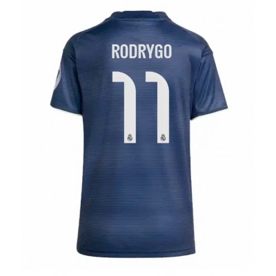 Real Madrid Rodrygo Goes #11 Bortatröja Dam 2025-26 Kortärmad Real Madrid Rodrygo Goes #11 Bortatröja Dam 2025-26 Kortärmad